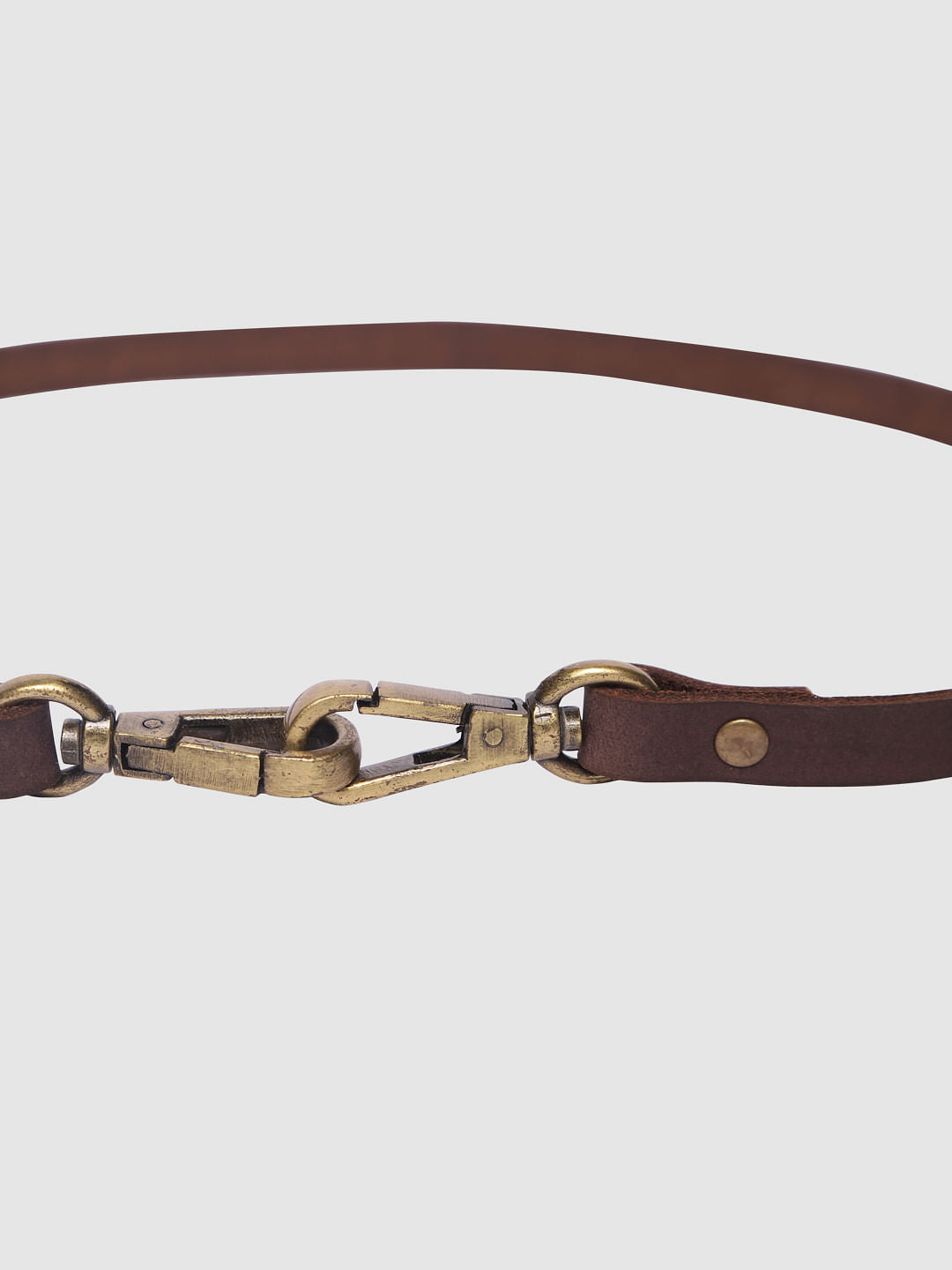 Brown Leather Lanyard