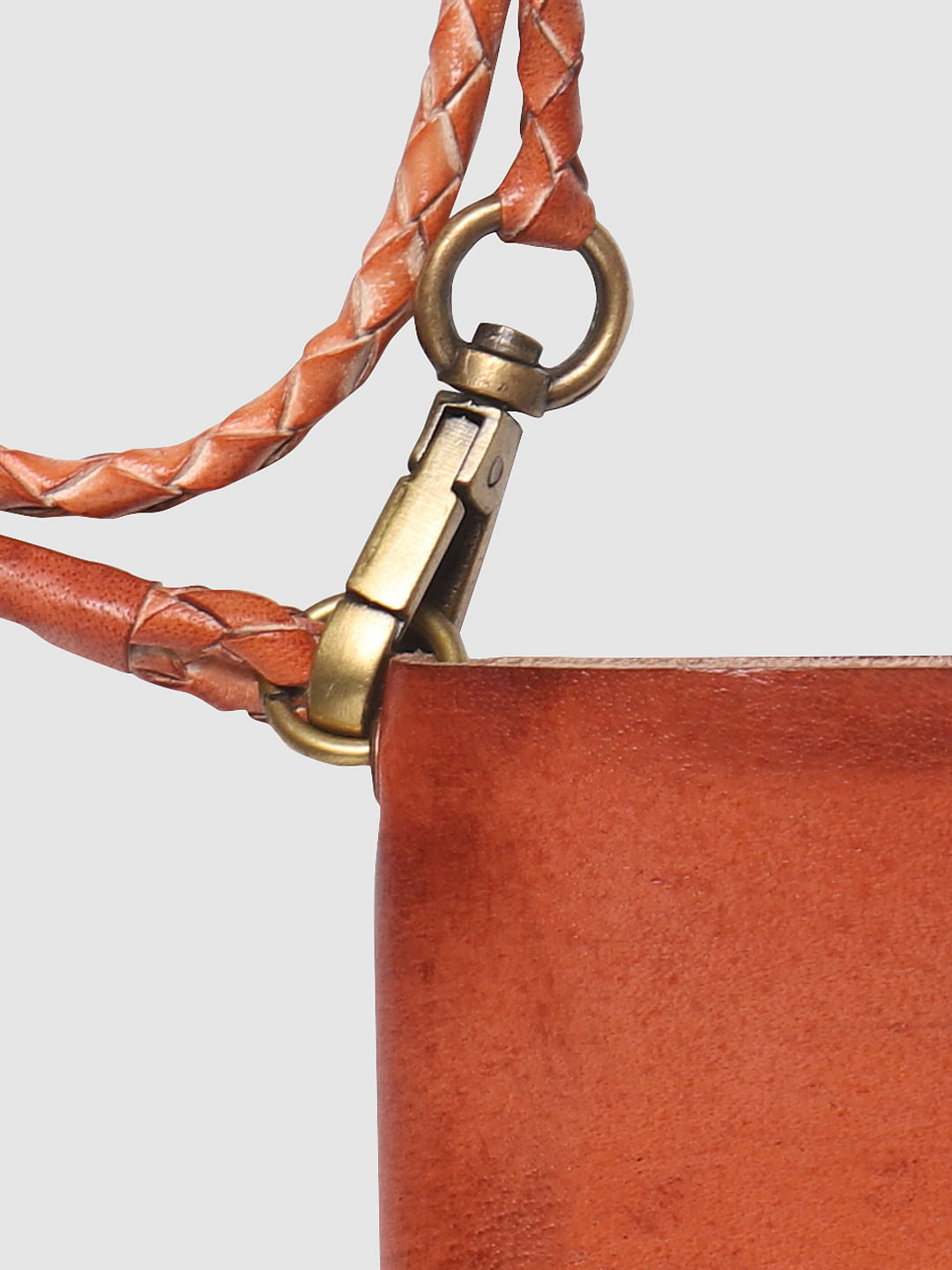 Brown Belt Hook Leather Wallet