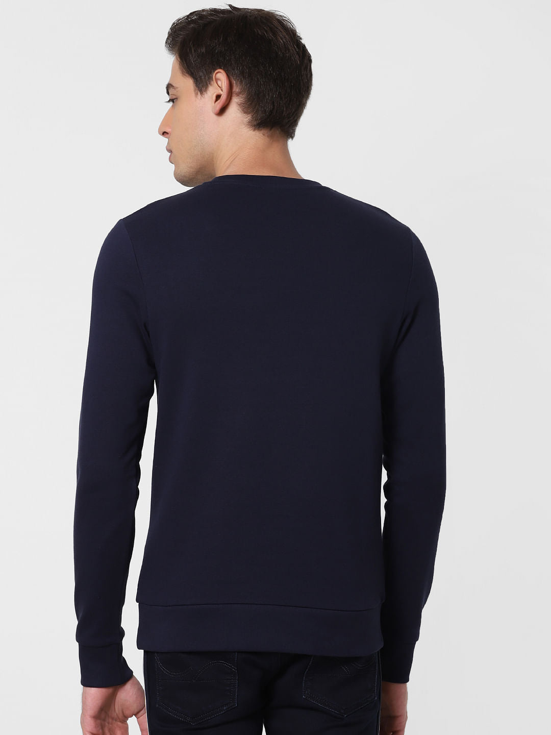 Navy Blue Snowman Graphic Sweatshirt