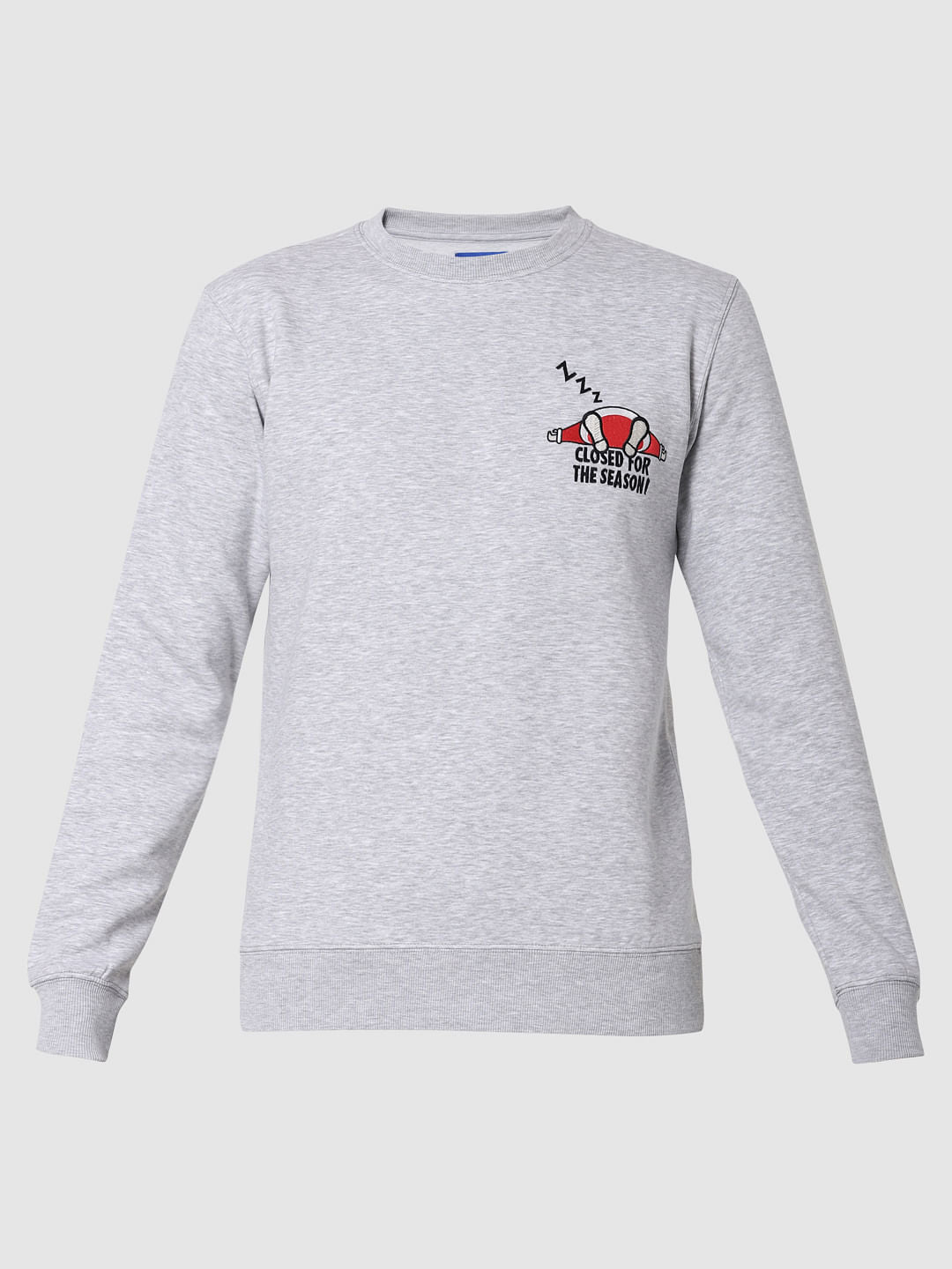 Light Grey Graphic Print Sweatshirt
