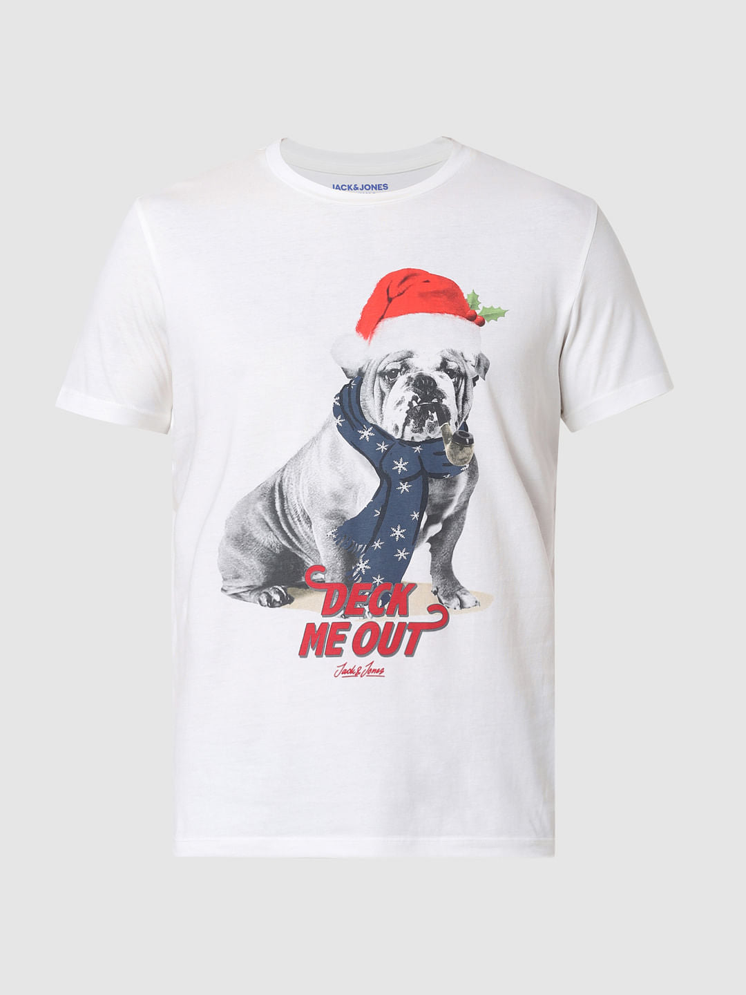 White Dog Graphic Crew Neck T-Shirt
