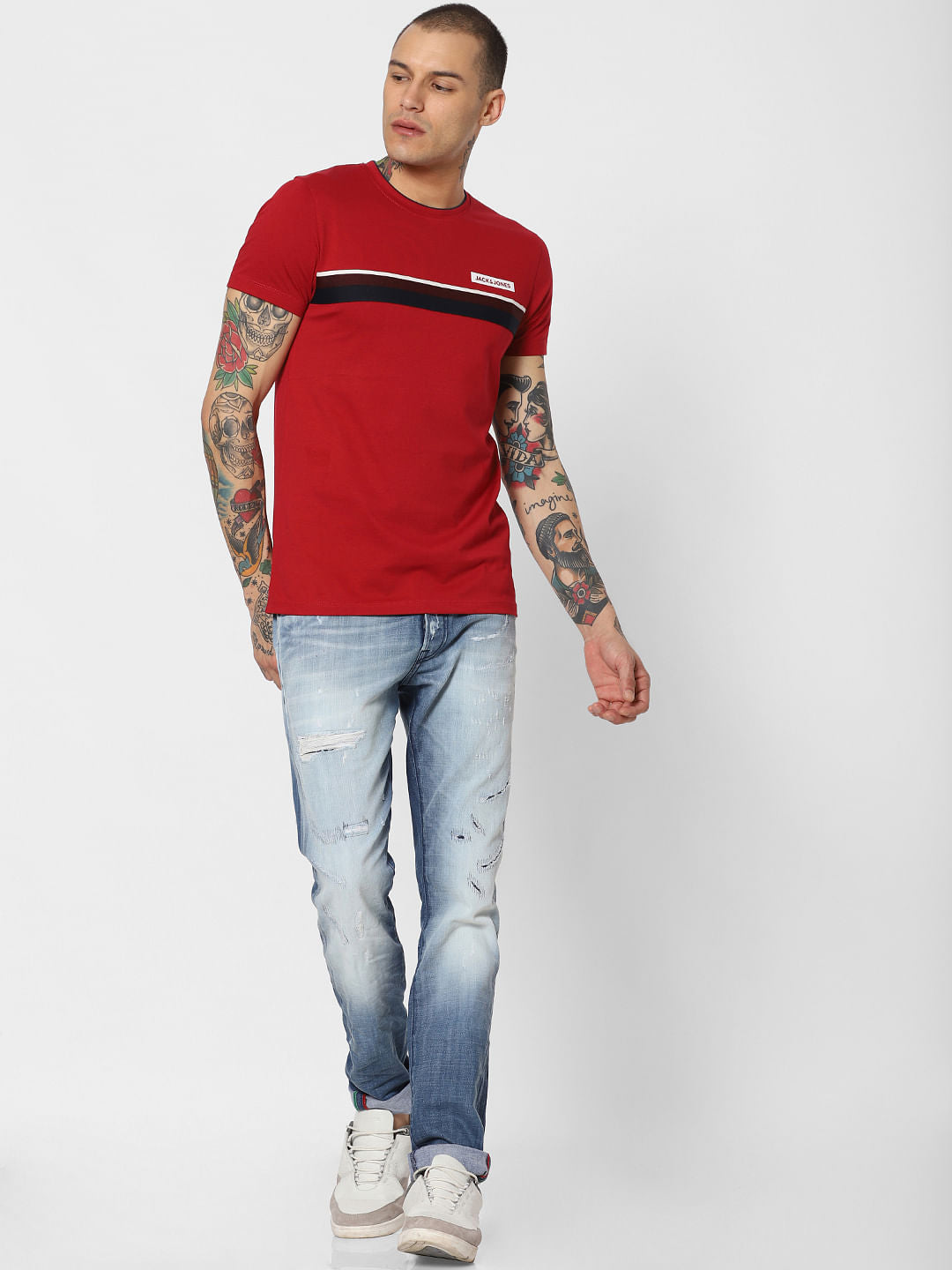 Red Crew Neck T-Shirt