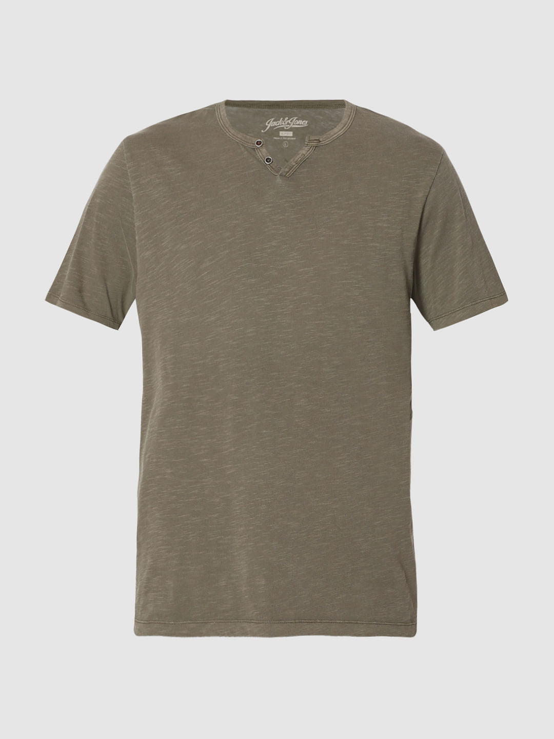 Green Washed Crew Neck T-Shirt