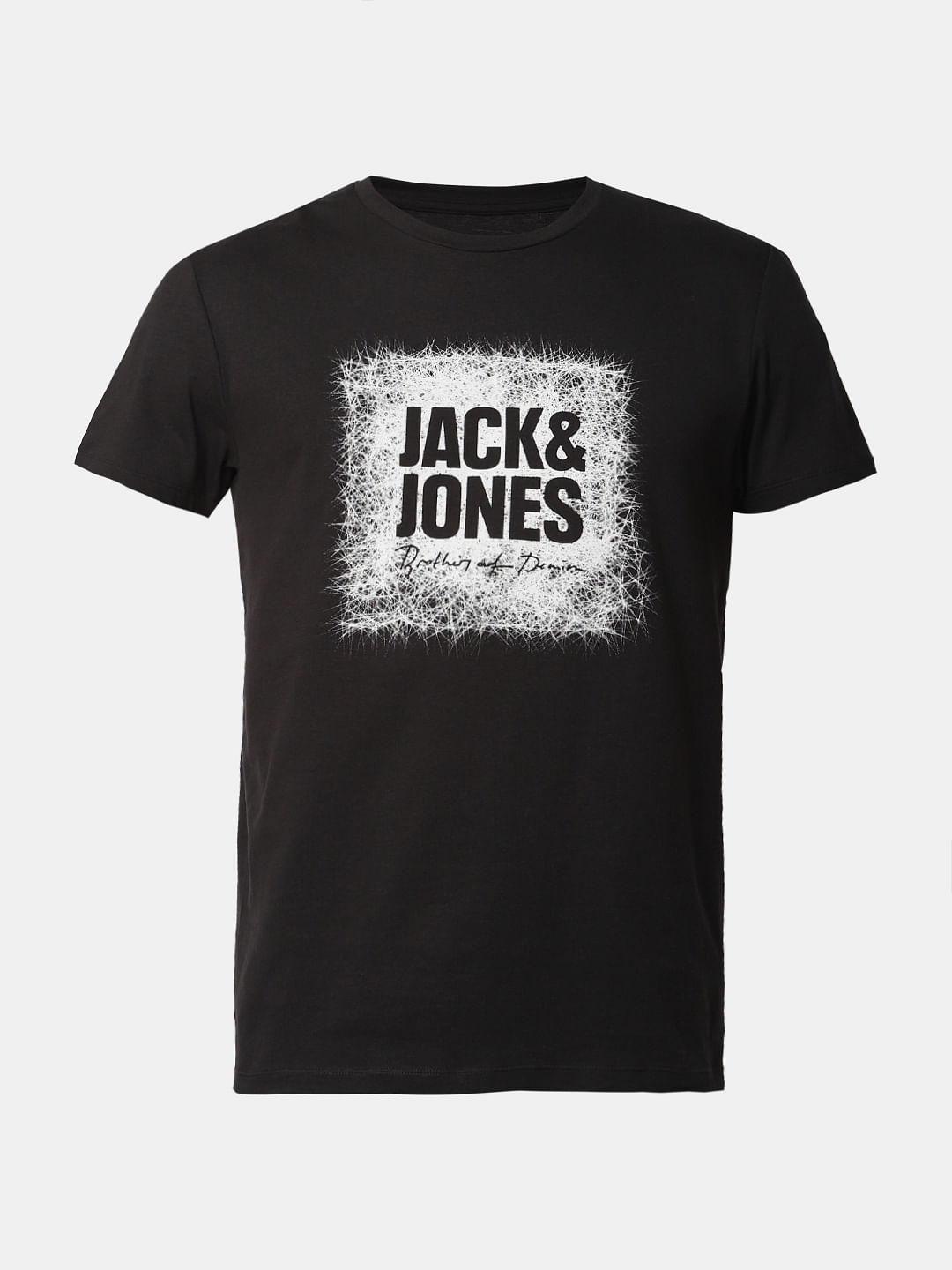 Black Logo Print Crew Neck T-Shirt