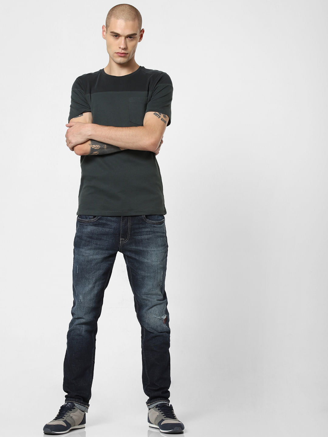 Dark Green Crew Neck T-shirt