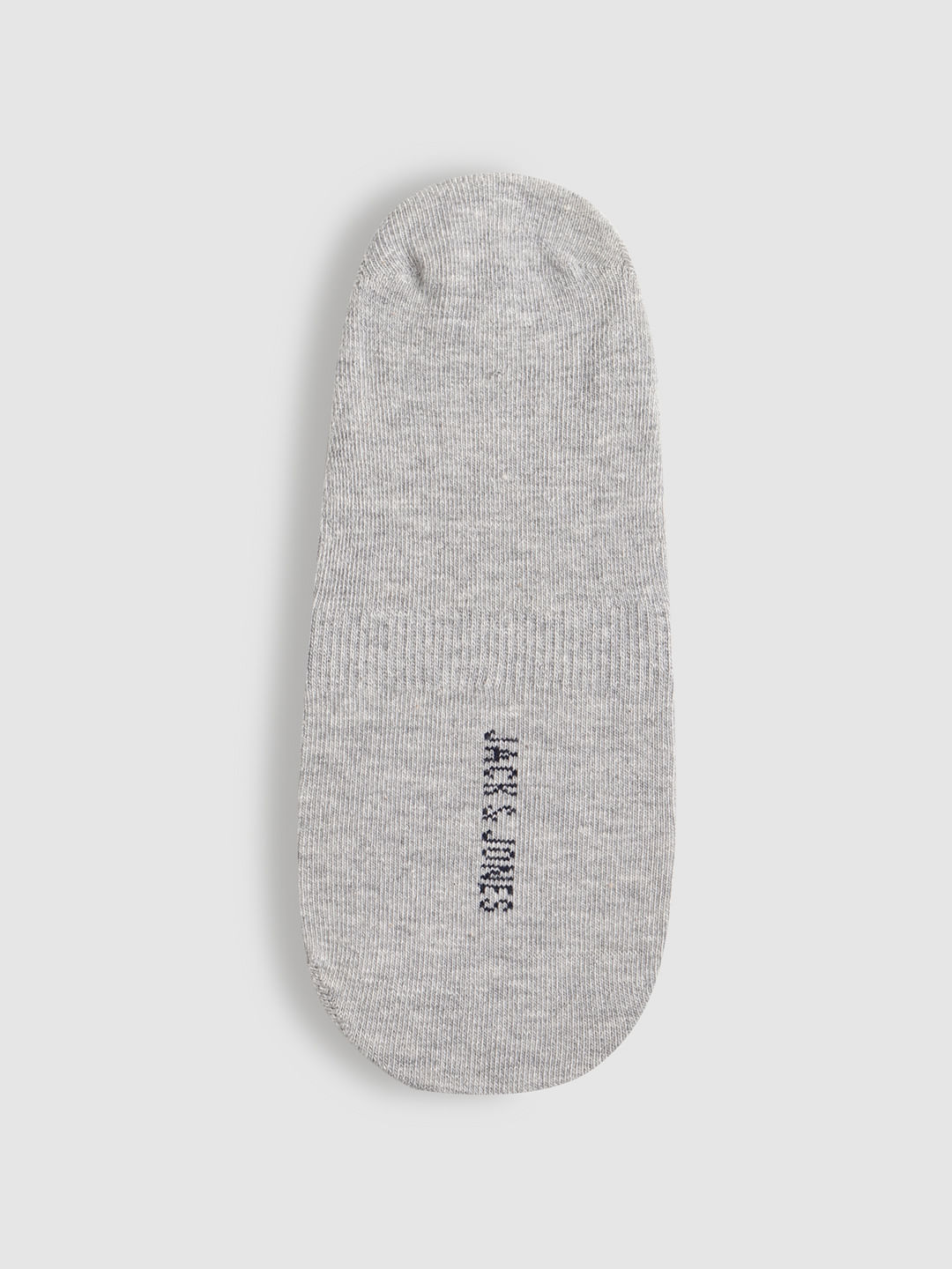 Light Grey Logo Print No Show Socks