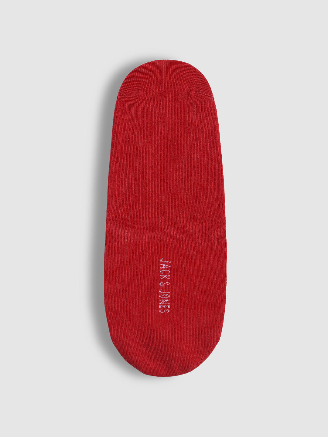 Red Logo Print No Show Socks