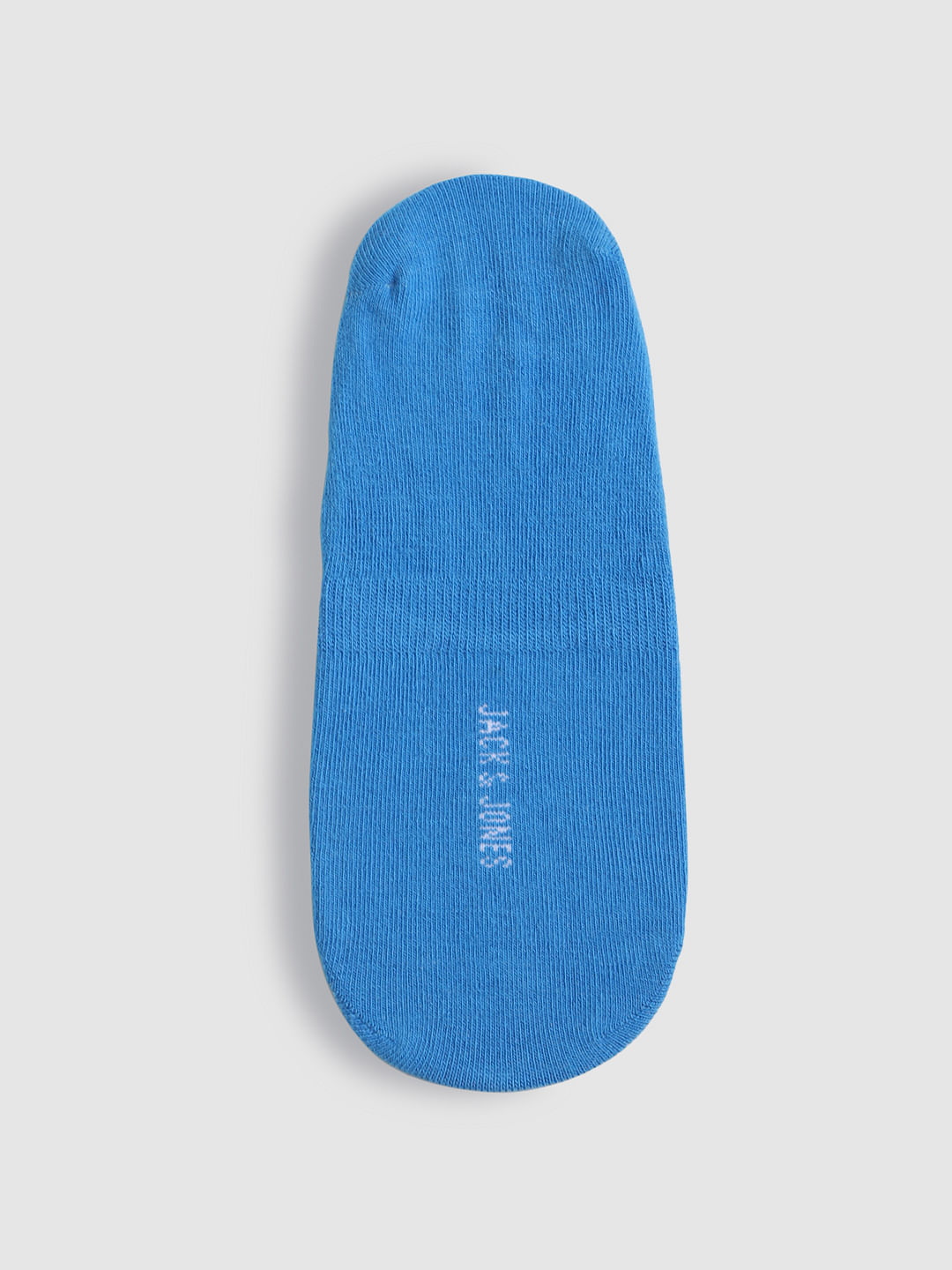 Blue Logo Print No Show Socks