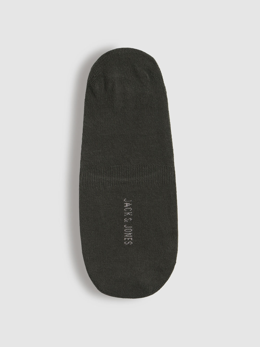 Green Logo Print No Show Socks