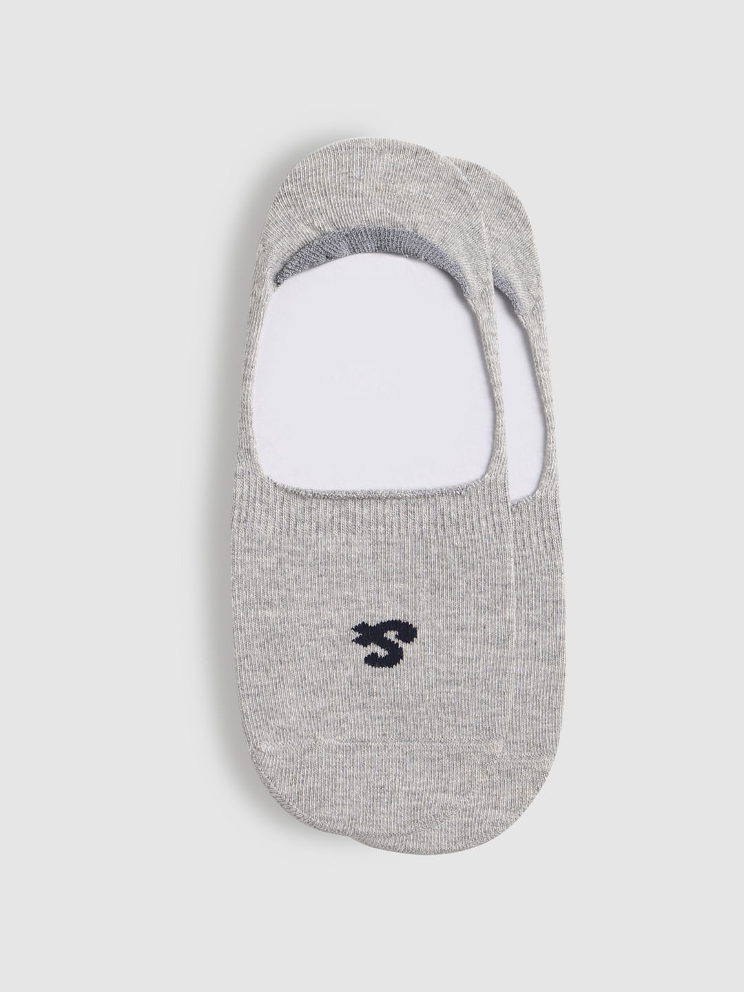 Pack Of Three No Show Socks - White, Grey, Black