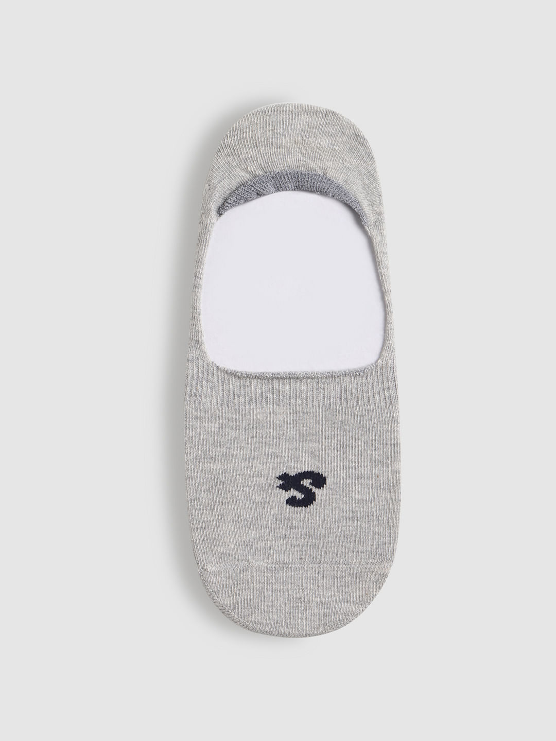 Pack Of Three No Show Socks - White, Grey, Black