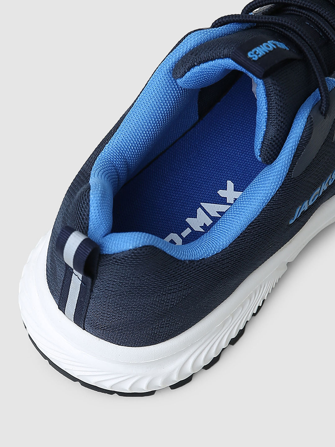 Blue Printed Mesh Sneakers