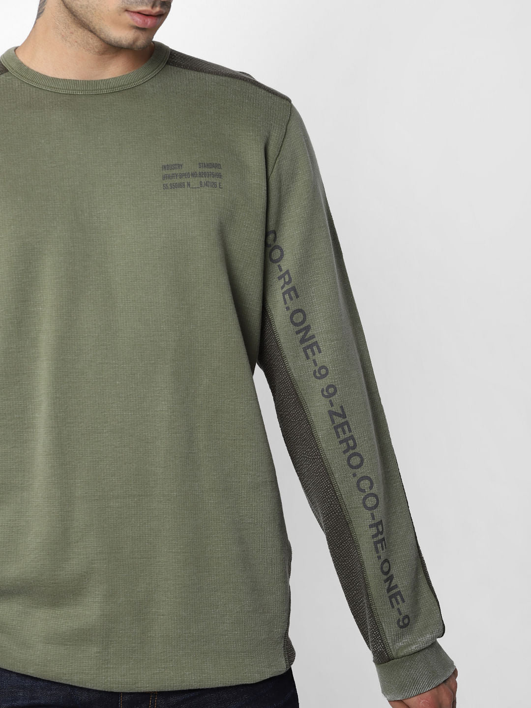 Green Two-Toned Sweatshirt