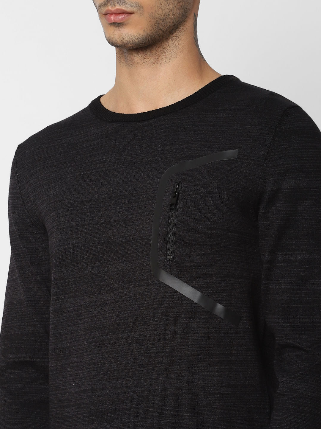 Black Tape Patch Pullover