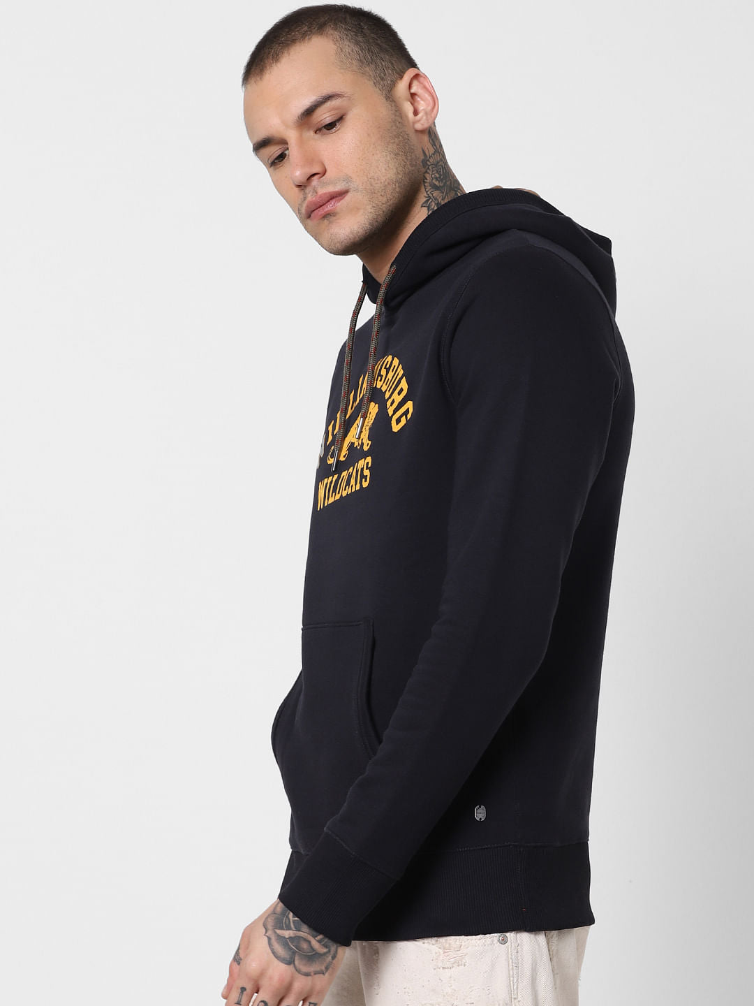Navy Blue Hooded Sweatshirt