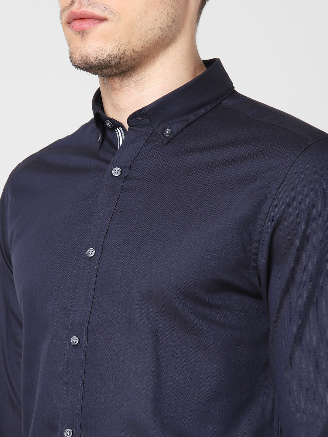 Navy Blue Full Sleeves Shirt
