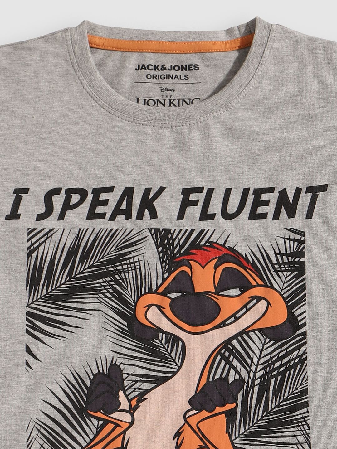 Boys X Lion King Grey Timon Crew Neck T-Shirt