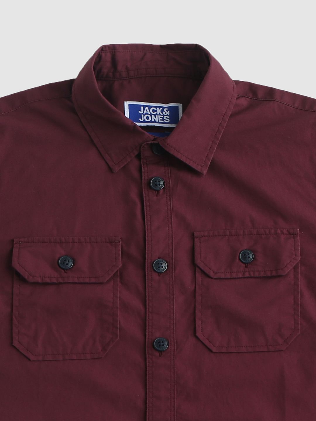 Boys Burgundy Full Sleeves Shirt