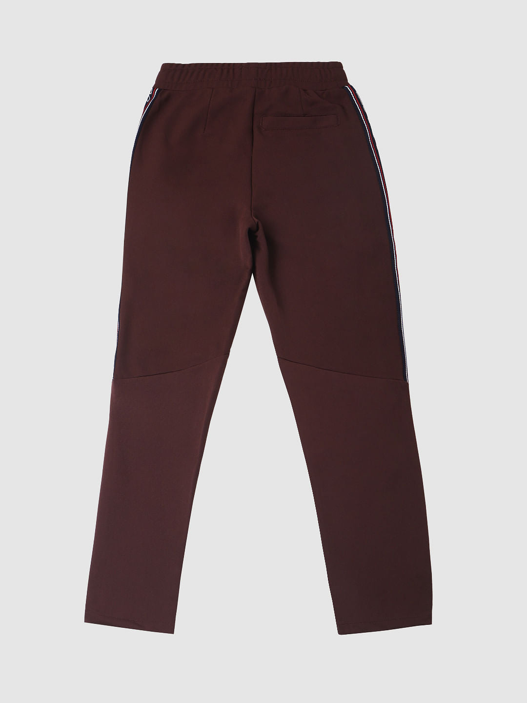 Boys Burgundy Tape Detail Sweatpants