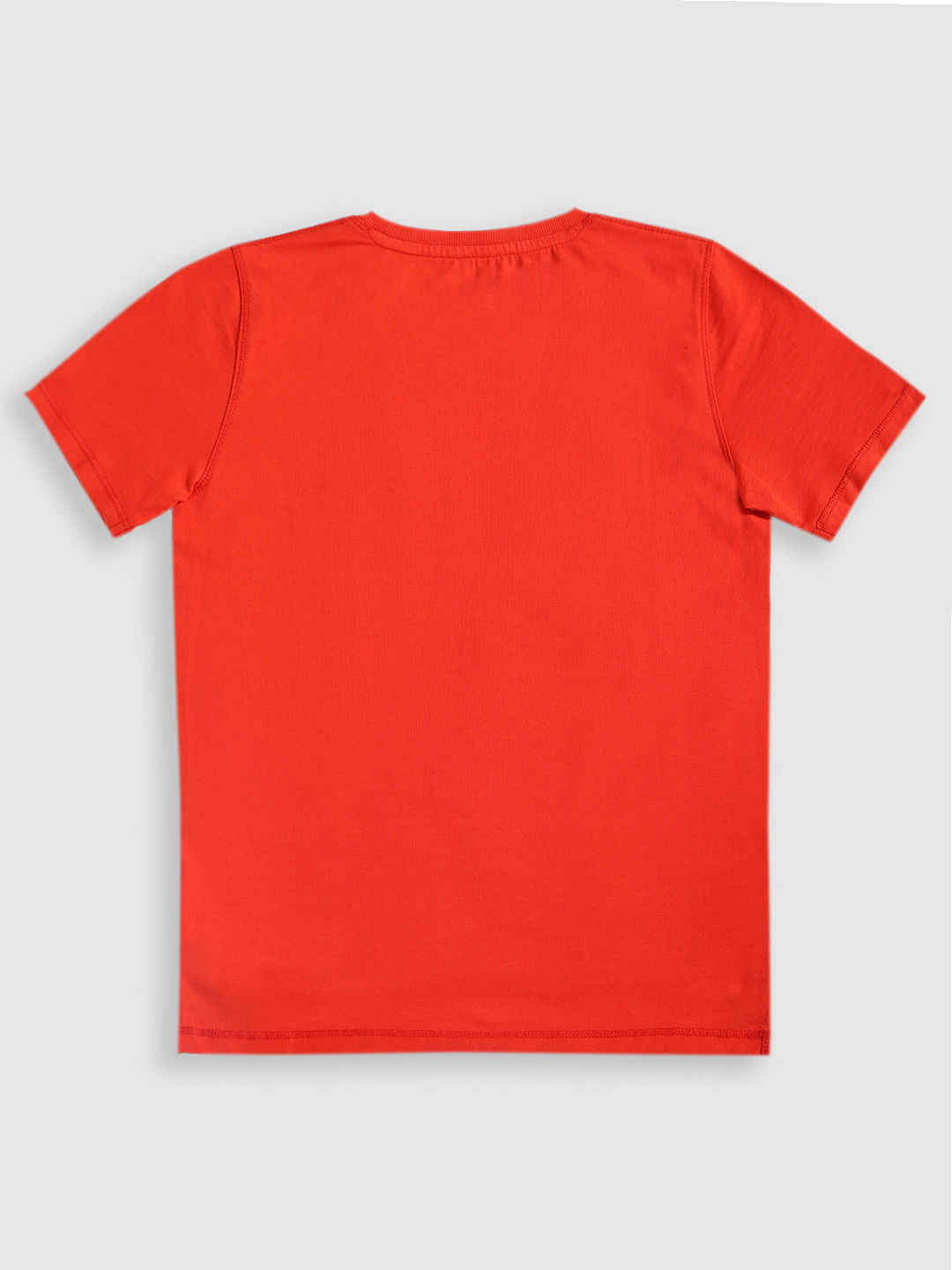 Boys Red Pug Print Crew Neck T-Shirt