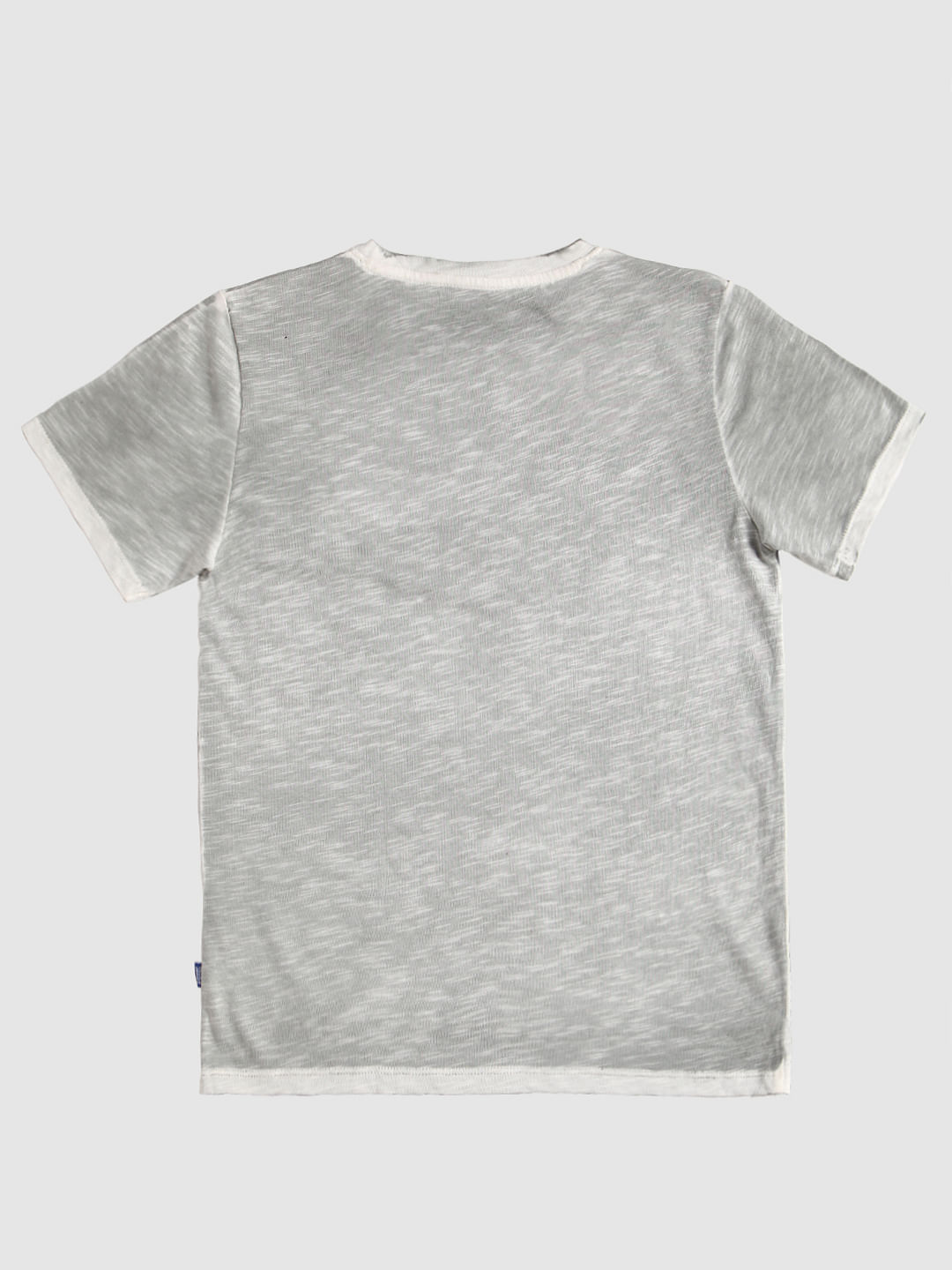 Boys Grey Logo Print Crew Neck T-Shirt
