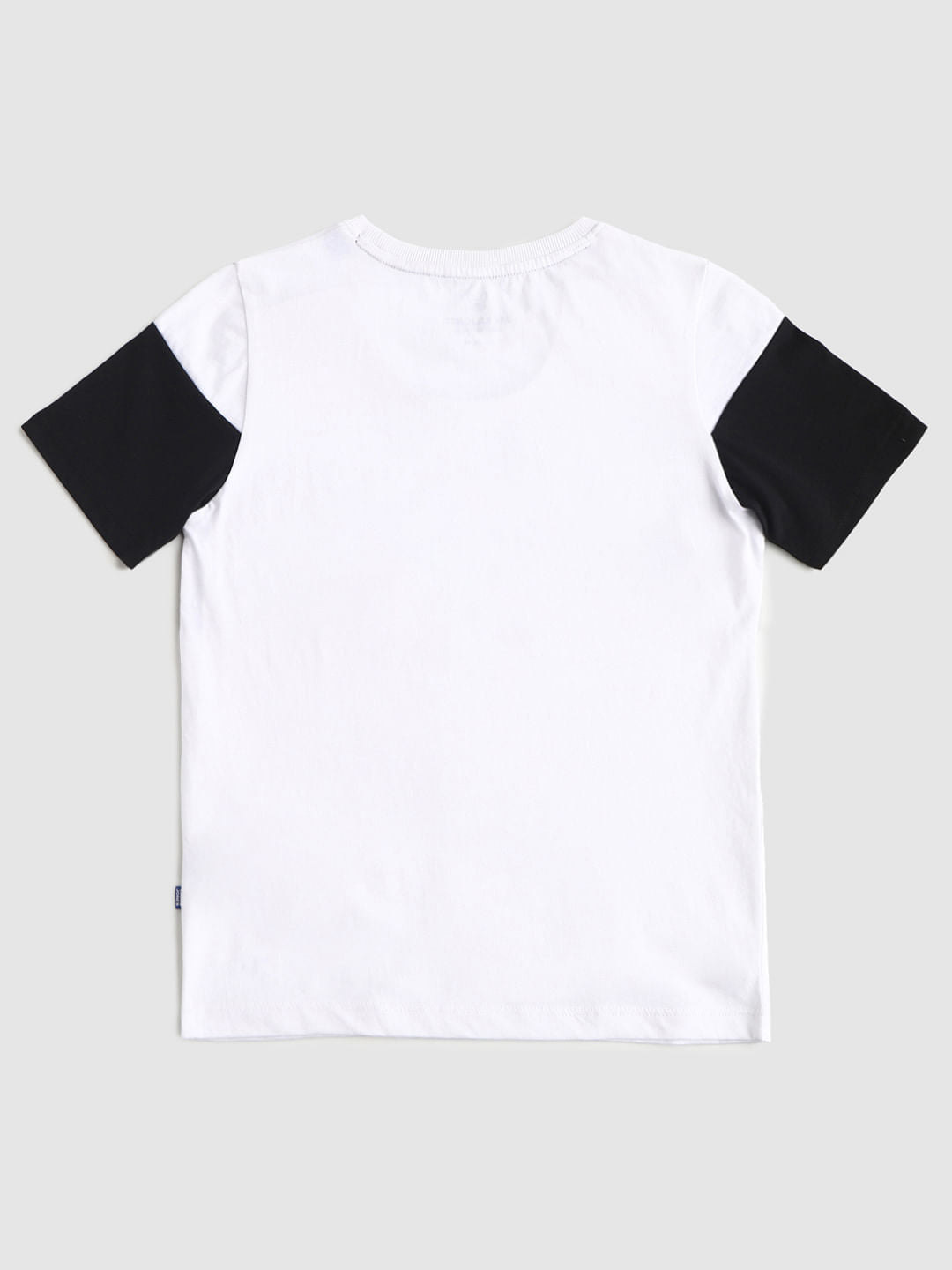 White Text Print Crew Neck T-shirt