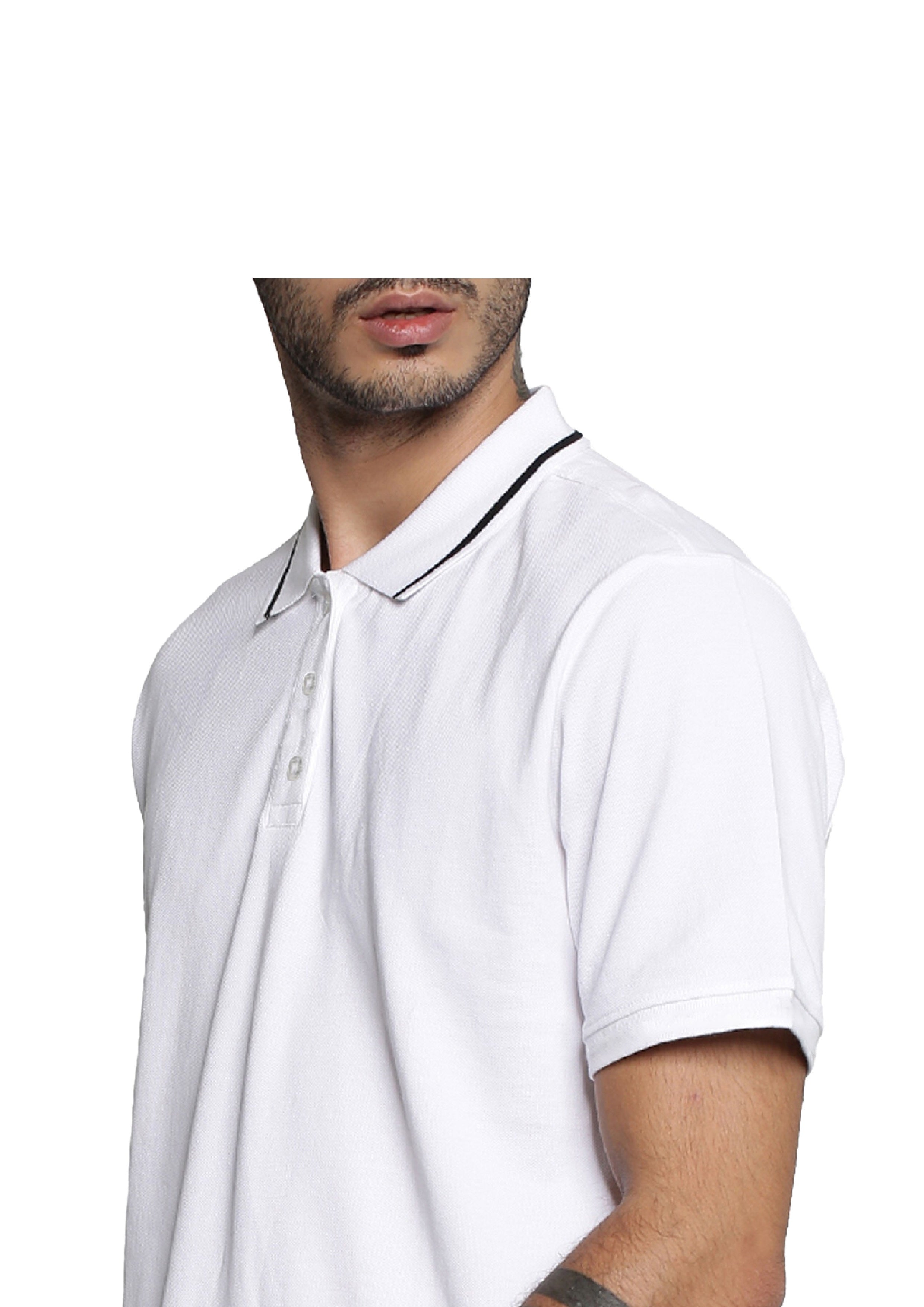 White Cotton Cool Max Polo