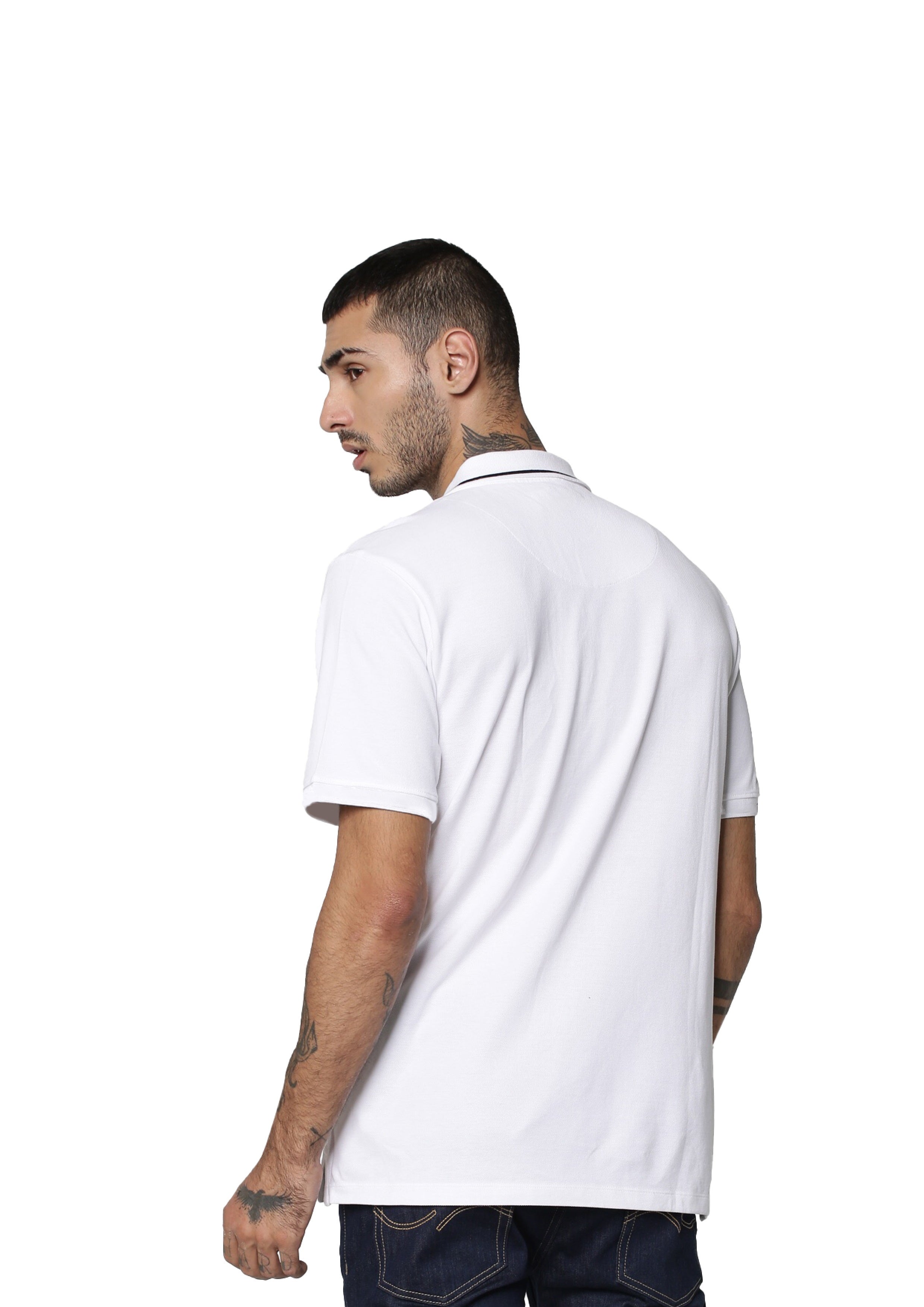 White Cotton Cool Max Polo
