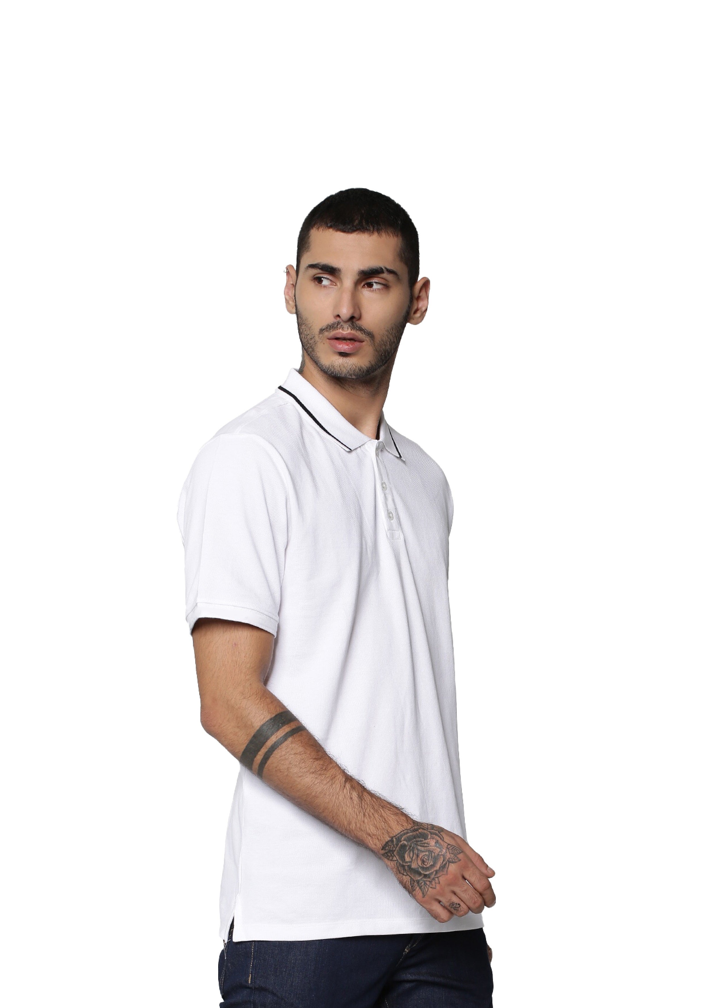 White Cotton Cool Max Polo