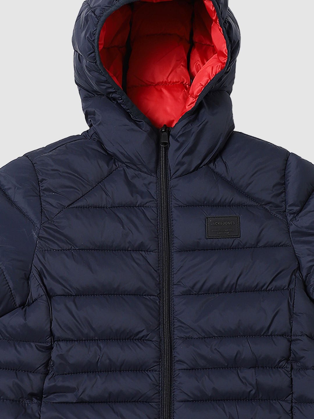 Boys Dark Blue Hooded Puffer Jacket
