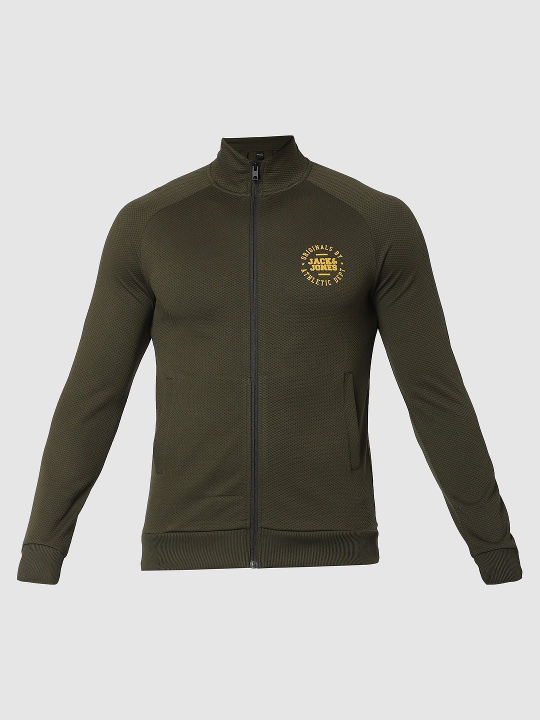 Dark Green Zip Up Sweatshirt
