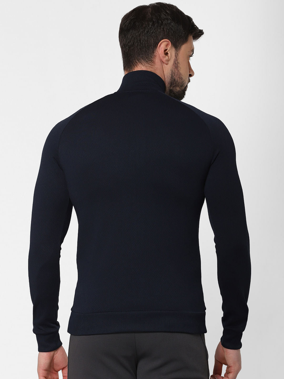 Navy Blue Zip Up Sweatshirt