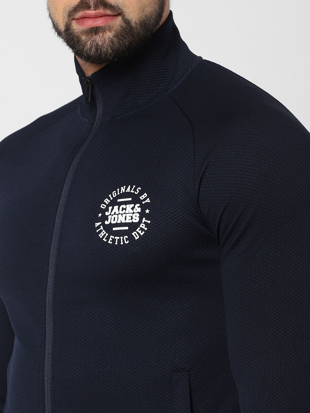 Navy Blue Zip Up Sweatshirt