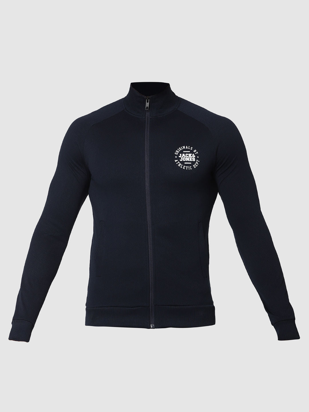 Navy Blue Zip Up Sweatshirt