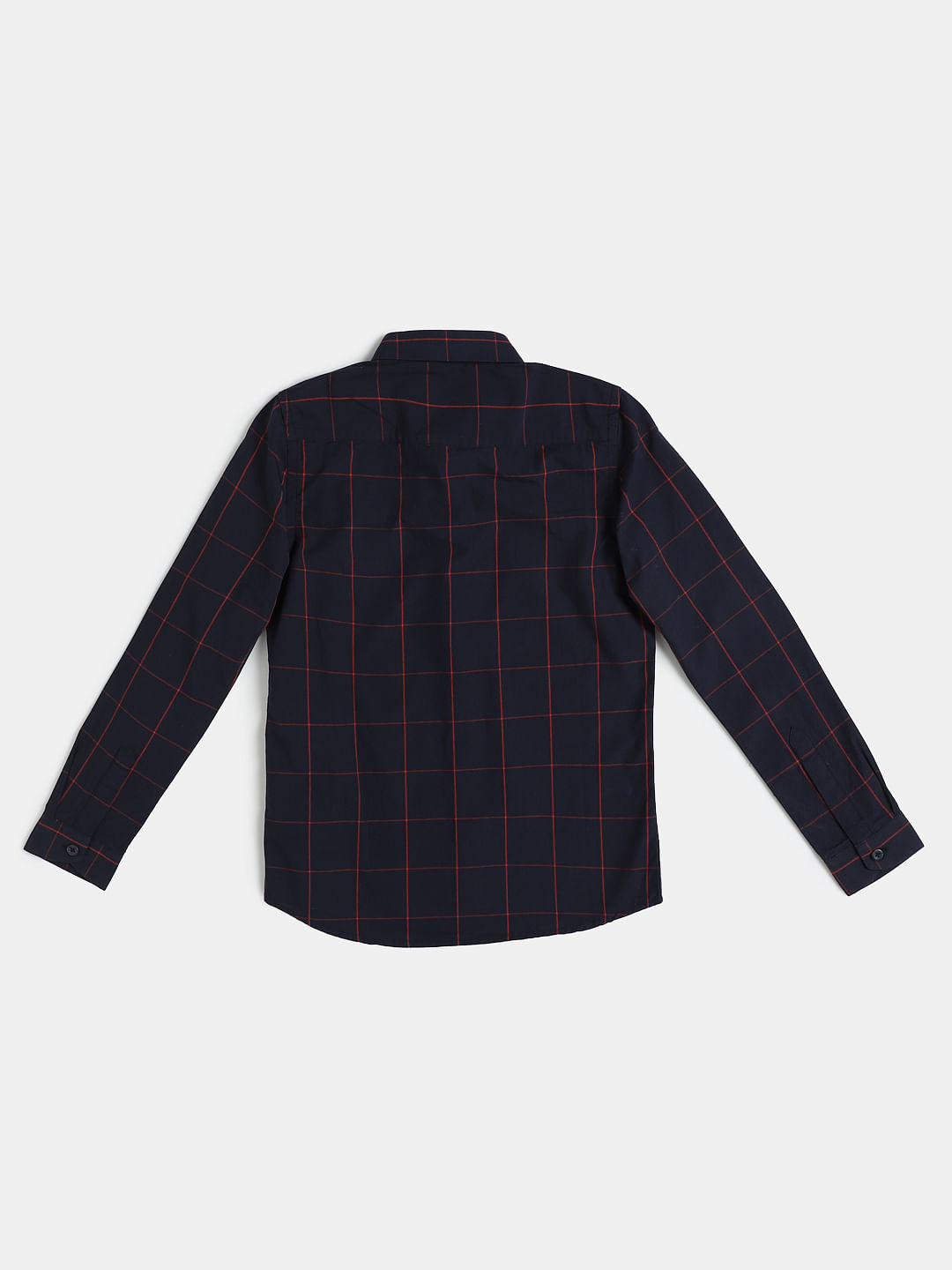Boys Blue Check Full Sleeves Shirt