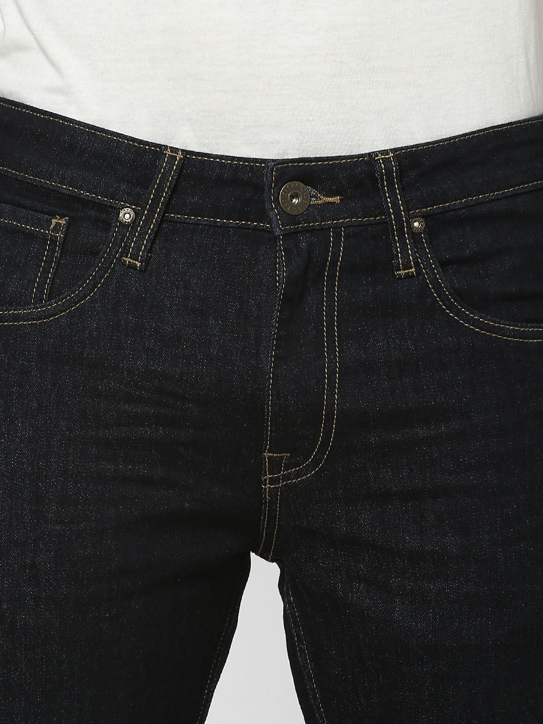 Dark Blue Mid Rise Glenn Slim Fit Jeans