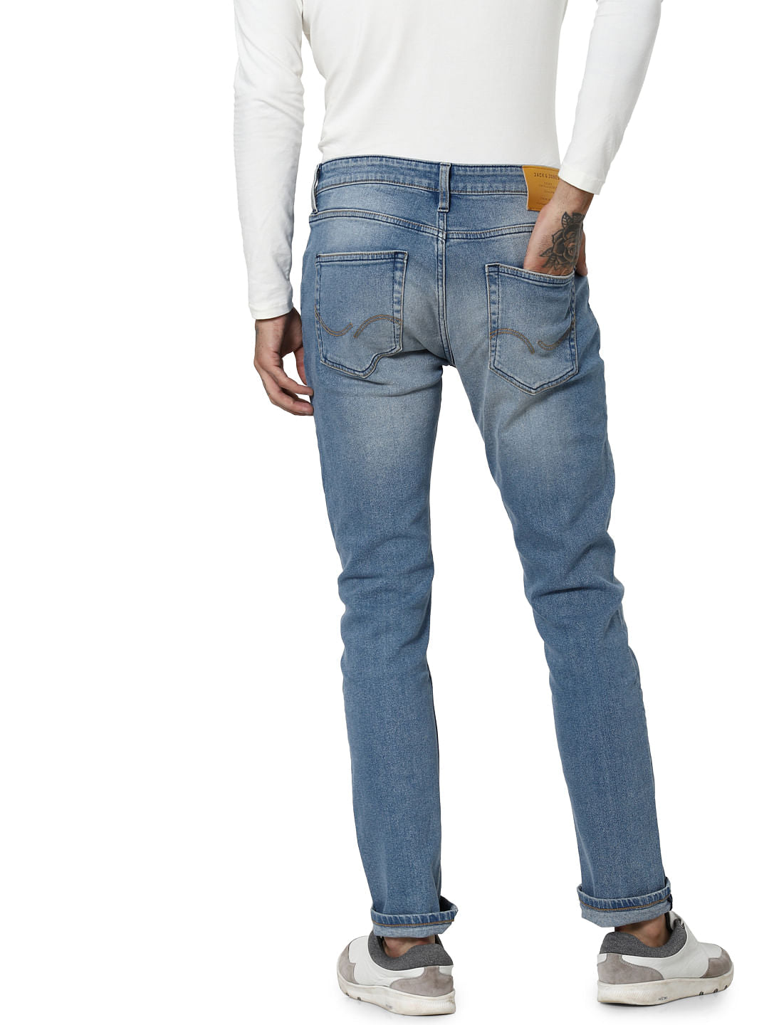Light Blue Low Rise Tim Distressed Anti Fit Jeans
