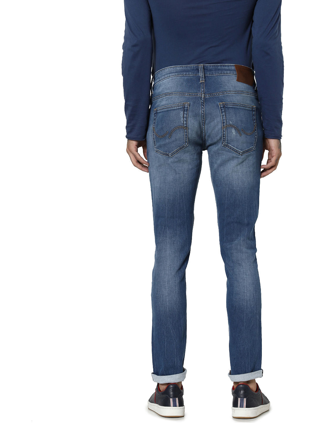 Blue Mid Rise Ben Skinny Jeans