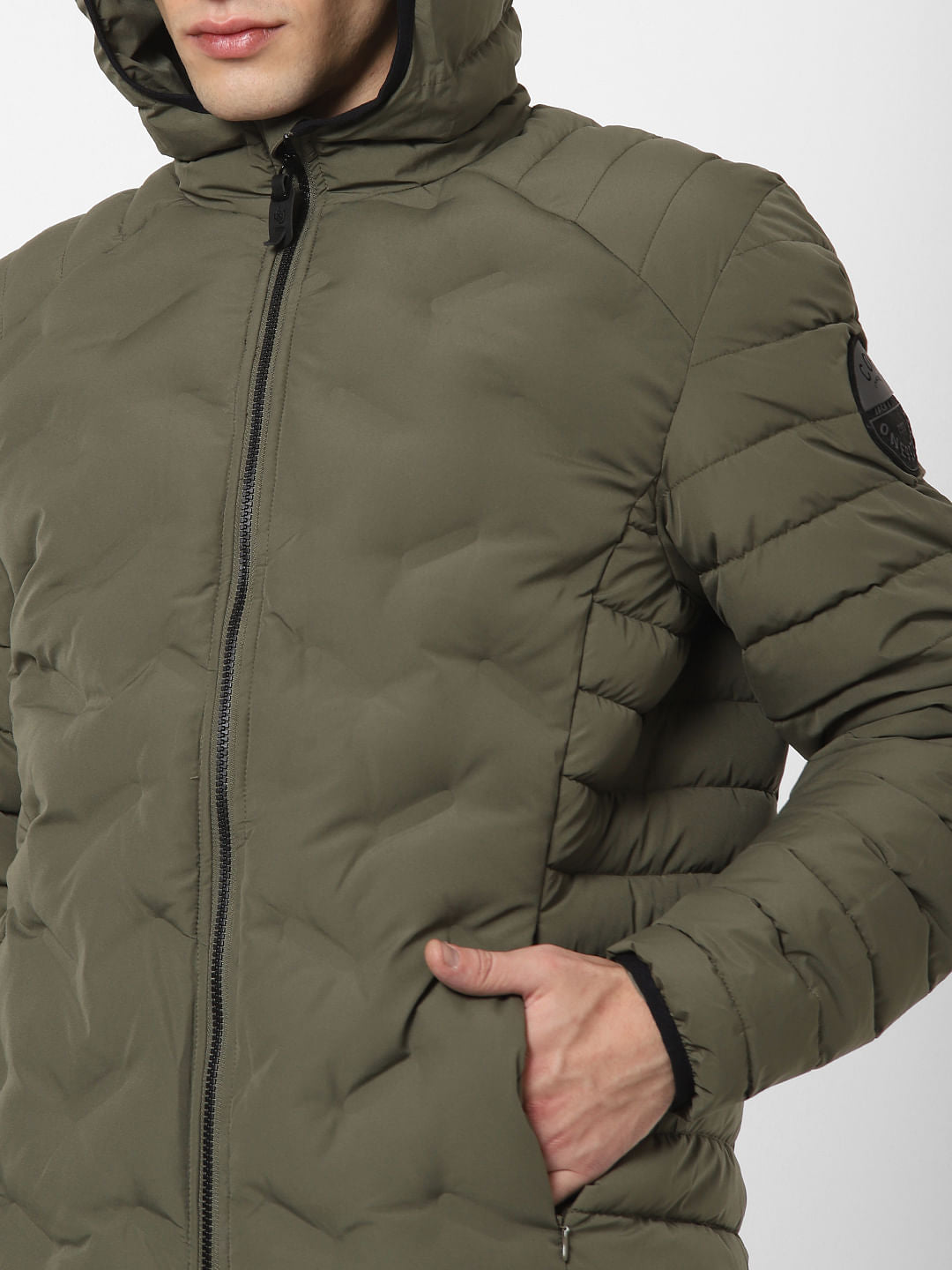 Green Hooded Puffer Jacket