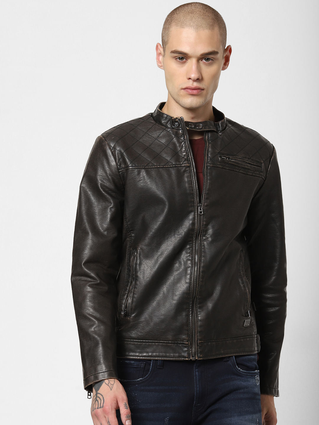 Chocolate Brown Bomber Jacket