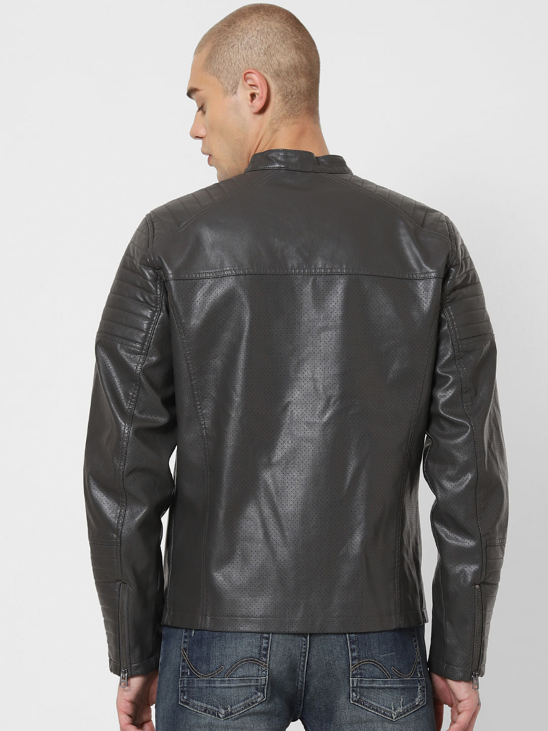 Dark Grey Perforated Jacket