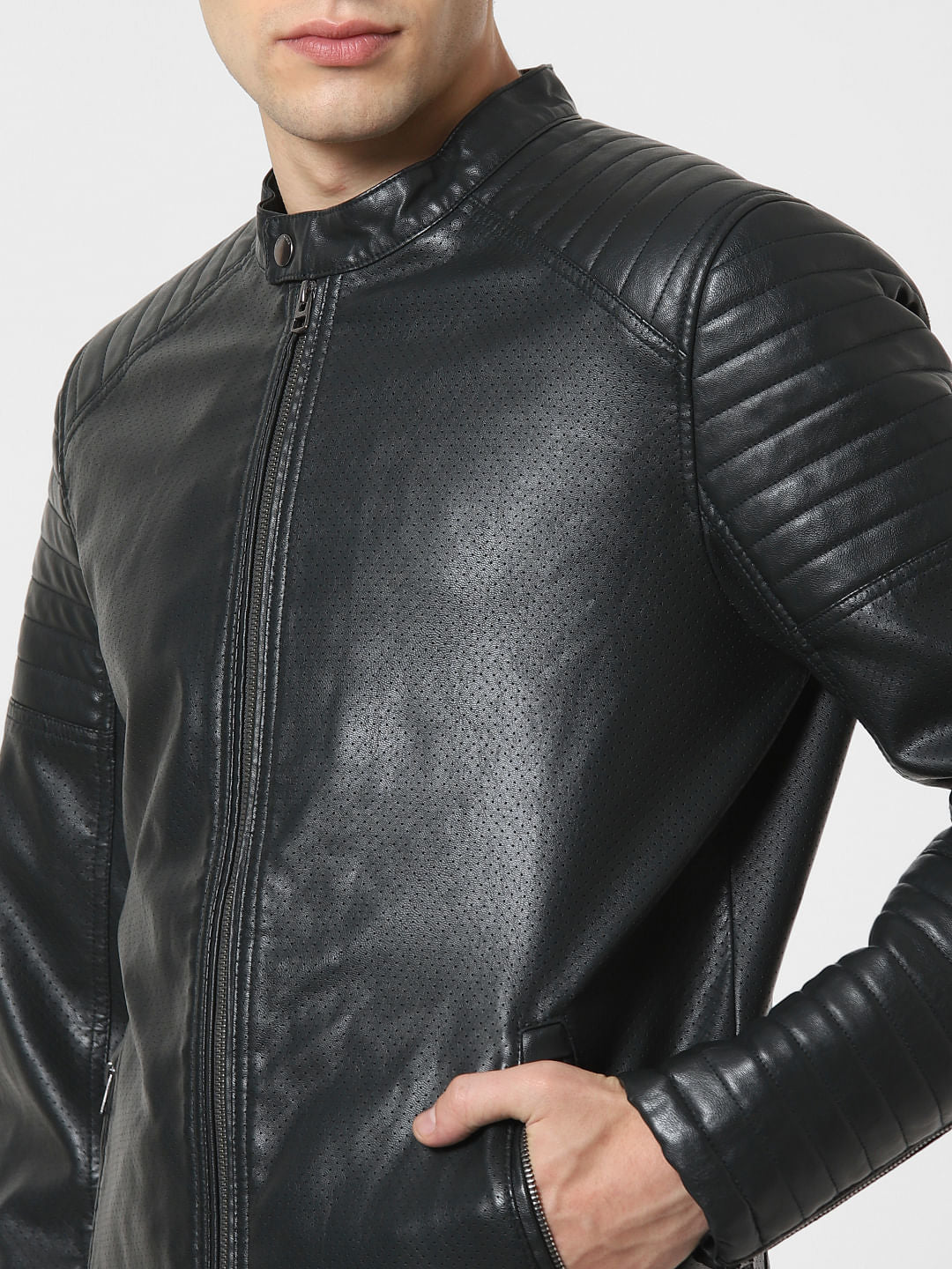 Dark Green Perforated Jacket