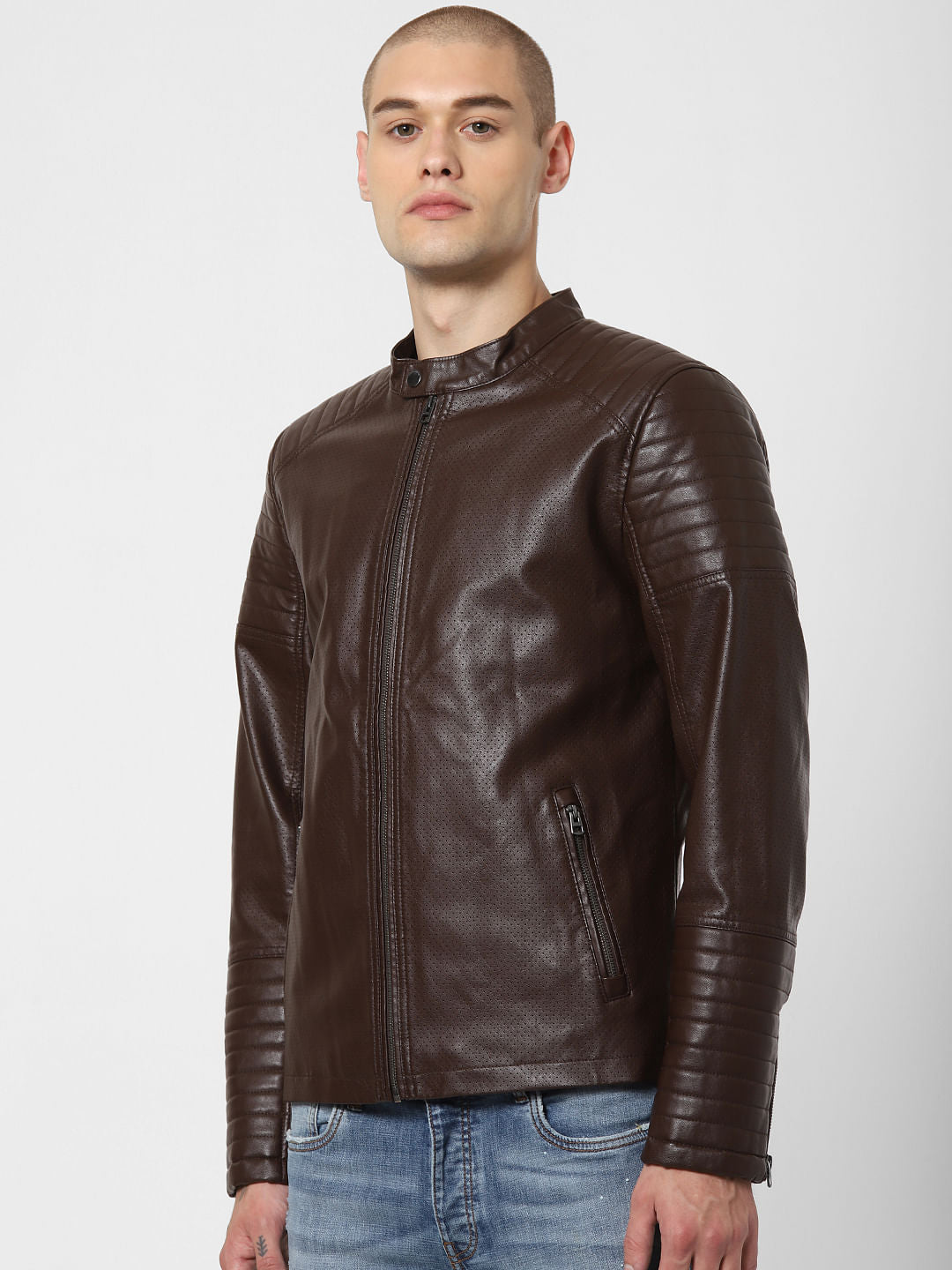 Dark Brown Perforated Jacket