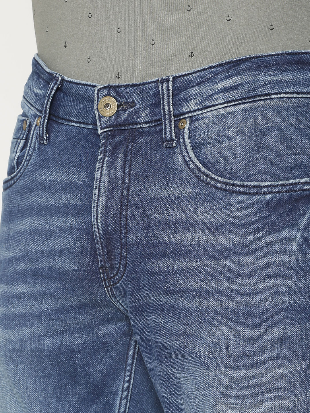 Blue Washed Ben Skinny Fit Jeans