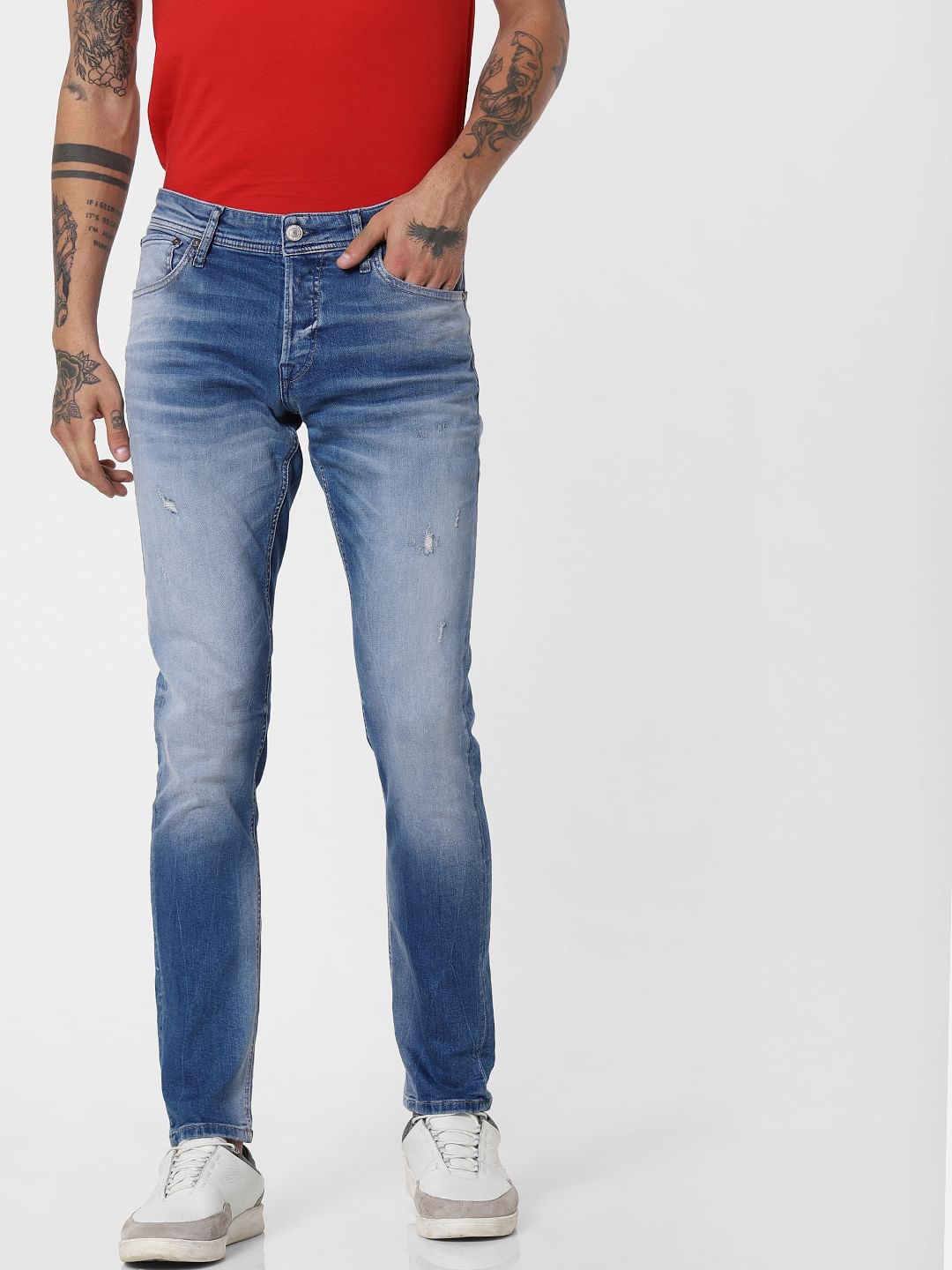 Blue Washed Glenn Slim Fit Jeans