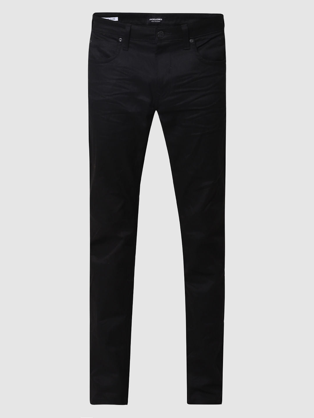 Black Mid Rise Clark Regular Fit Jeans