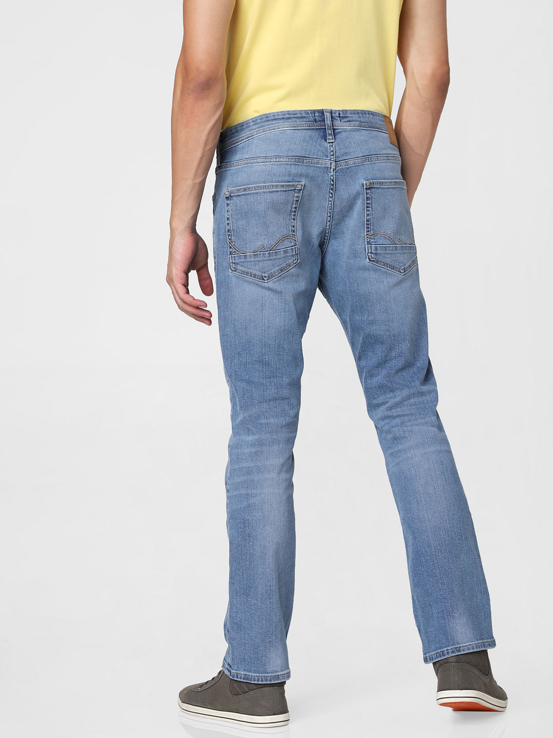 Light Blue Mid Rise Clark Regular Fit Jeans