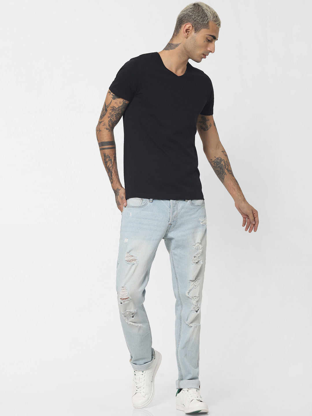 Black V-Neck T-shirt