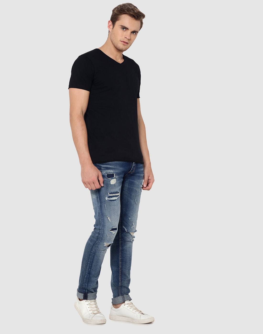 Black V-Neck T-shirt