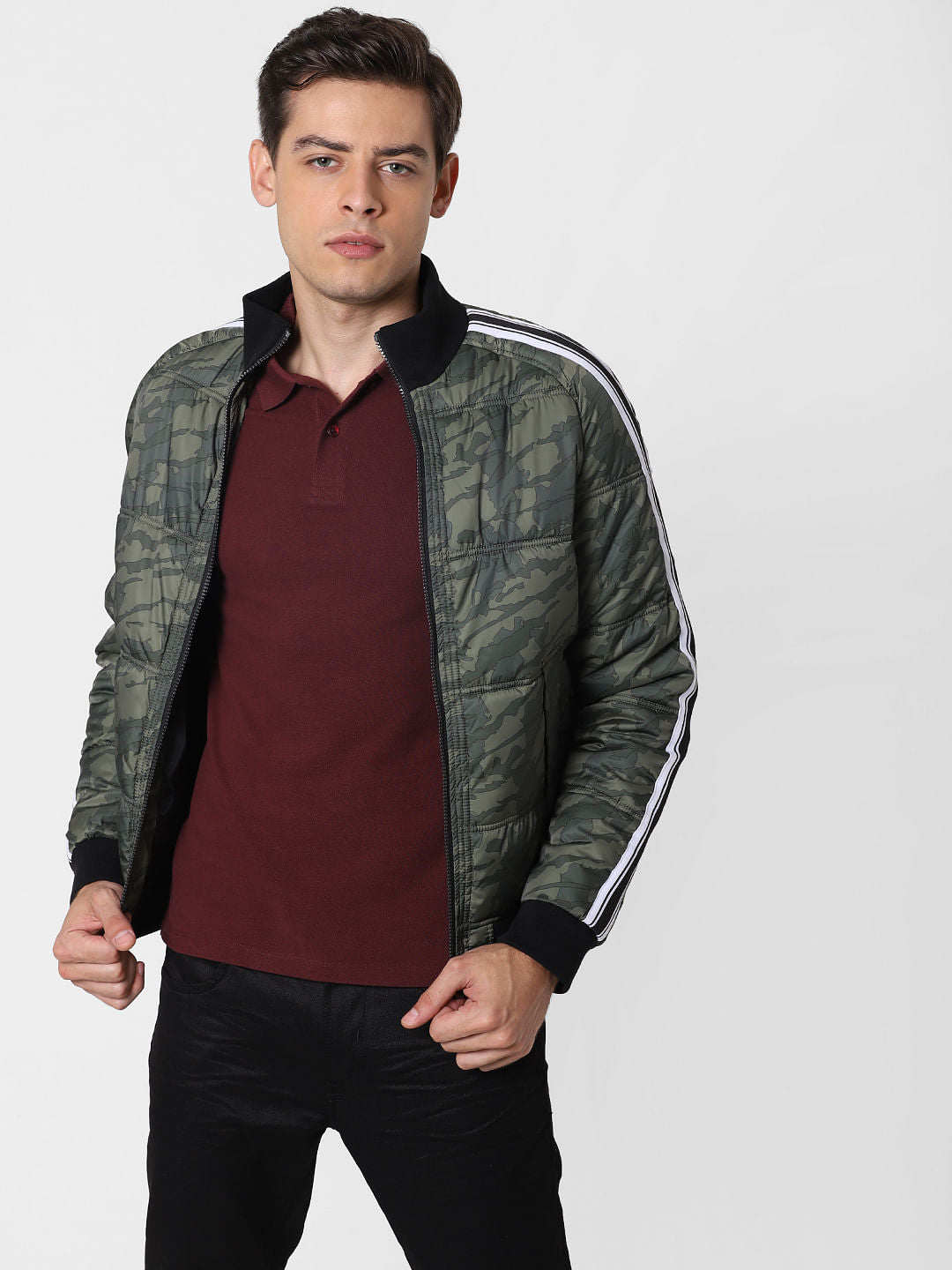 Burgundy Polo Neck T-Shirt
